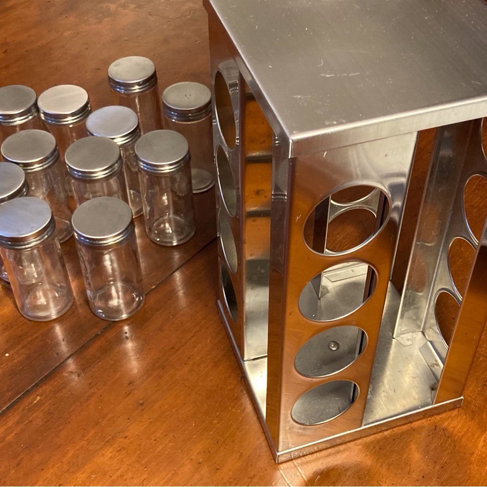 Crate&Barrel Silver Spice Rack - Picture 5 of 12
